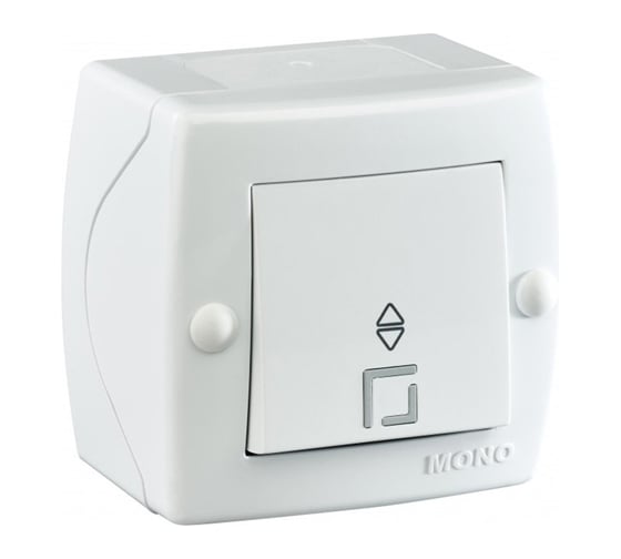 1-клавишный проходной выключатель MONO ELECTRIC Octans, белый 104-010101-109