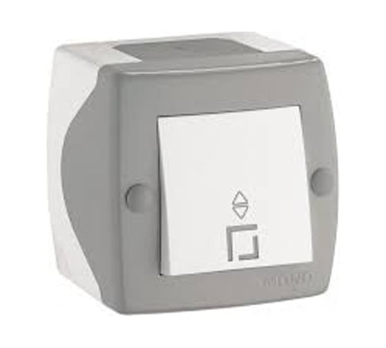 1-клавишный проходной выключатель MONO ELECTRIC Octans, серый 104-020001-109 1