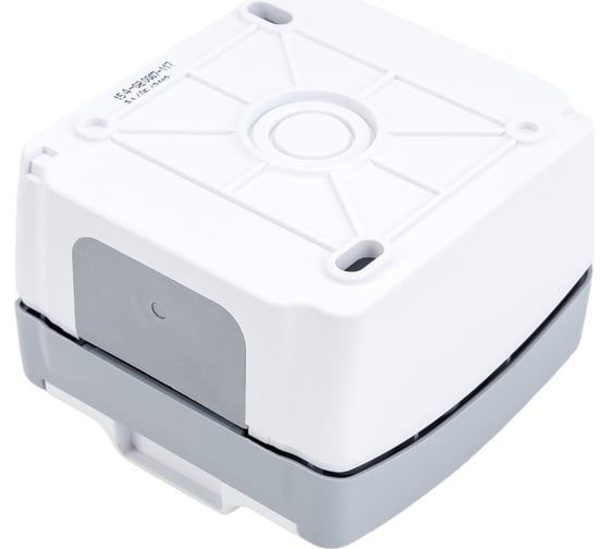Розетка с крышкой MONO ELECTRIC Octans, с заземлением, IP54 154-020007-117, серый