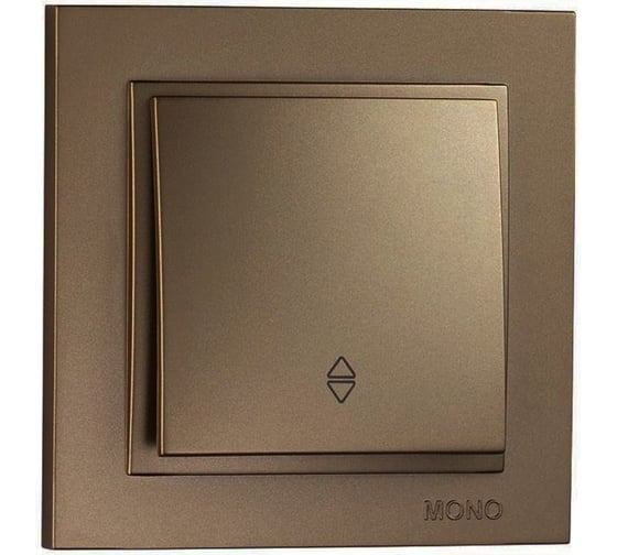 Одноклавишный проходной выключатель MONO ELECTRIC Despina, бронза 102-232325-109 1