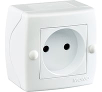 Розетка MONO ELECTRIC Octans без заземления, белая 104-010106-116