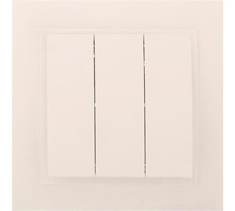 Трехклавишный выключатель MONO ELECTRIC Despina, слоновая кость 102-010022-114