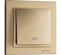 Двухклавишный проходной выключатель MONO ELECTRIC Despina, титан 102-222223-111