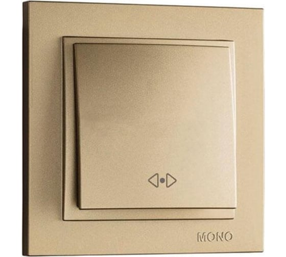Двухклавишный проходной выключатель MONO ELECTRIC Despina, титан 102-222223-111 1
