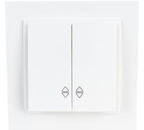 Двухклавишный проходной выключатель MONO ELECTRIC Despina, слоновая кость 102-010023-111