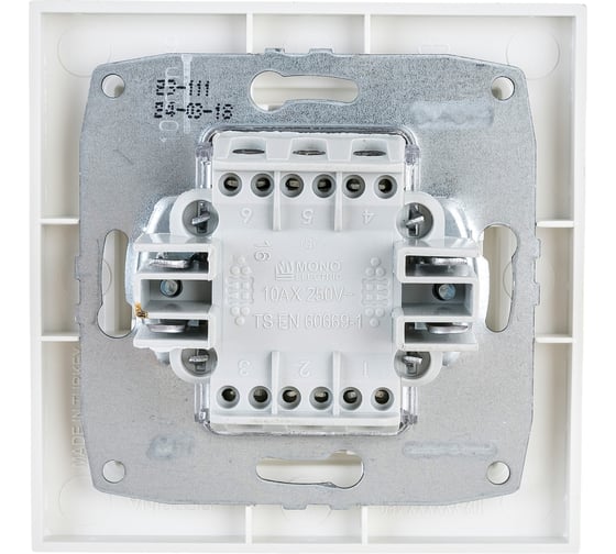 Двухклавишный проходной выключатель MONO ELECTRIC Despina, слоновая кость 102-010023-111