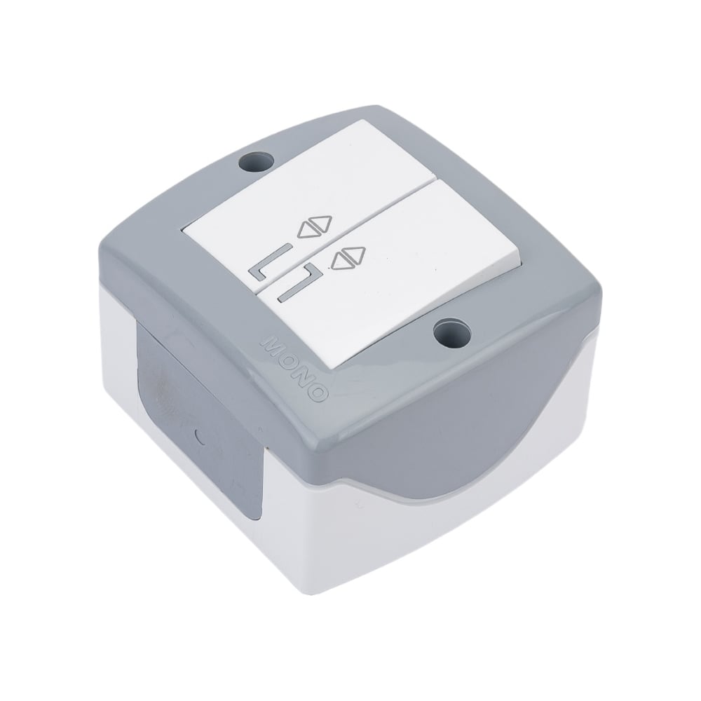 2-клавишный проходной выключатель MONO ELECTRIC Octans, серый 104 ...