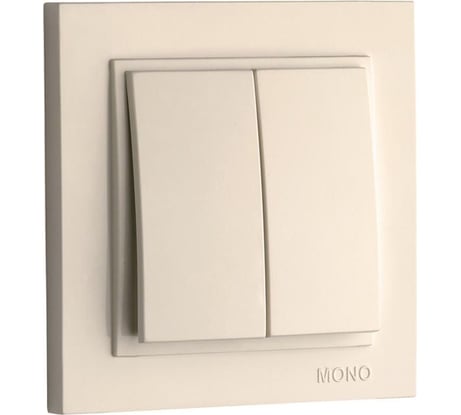 Двухклавишный выключатель MONO ELECTRIC Despina, крем 102-170025-102