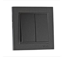 Двухклавишный выключатель MONO ELECTRIC Despina, графит 102-202025-102