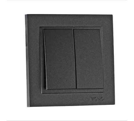 Двухклавишный выключатель MONO ELECTRIC Despina, графит 102-202025-102