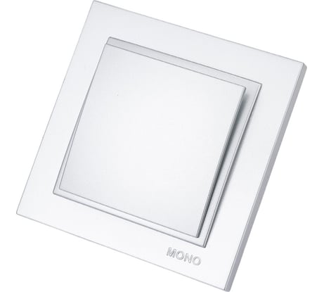 Одноклавишный выключатель MONO ELECTRIC Despina, серебро 102-212125-100