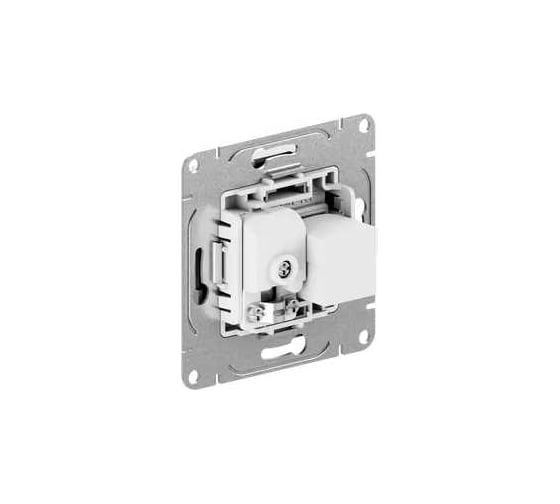 Механизм розетки TV+RJ45 EKF Эпика (cat5), алюминий UP1-SOA-TV+RJ