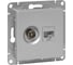 Механизм розетки TV+RJ45 EKF Эпика (cat5), алюминий UP1-SOA-TV+RJ 6