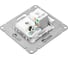 Механизм розетки TV+RJ45 EKF Эпика (cat5), алюминий UP1-SOA-TV+RJ 13