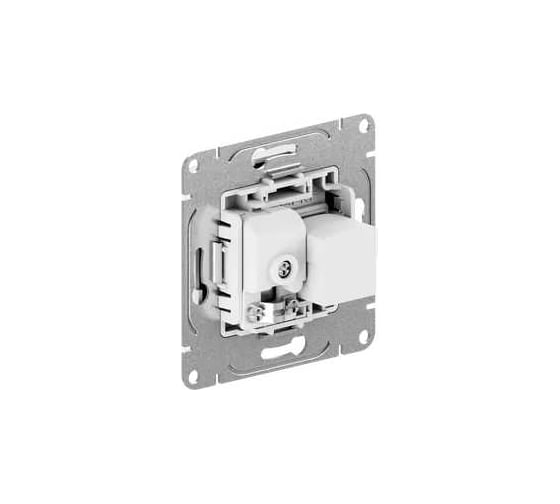 Механизм розетки TV+RJ45 EKF Эпика (cat5), белый UP1-SOW-TV+RJ