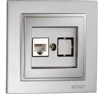 Компьютерная розетка MONO ELECTRIC Despina, Rj45, Cat6, серебро 102-212105-125