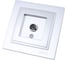 TV розетка MONO ELECTRIC Despina, проходная, универсальная, экран, серебро 102-212105-137 1