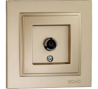 TV розетка MONO ELECTRIC Despina, проходная, универсальная, экран, титан 102-222205-137