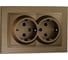 Двойная розетка MONO ELECTRIC Despina, с заземлением, бронза 102-232304-120 1