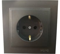 Розетка MONO ELECTRIC Despina, с заземлением, графит 102-202021-117