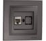 Компьютерная розетка MONO ELECTRIC Despina, Rj45, Cat6, графит 102-202005-125 1