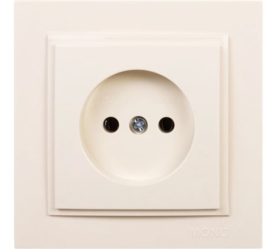 1-я розетка MONO ELECTRIC Despina, без земли, слоновая кость 102-010022-116 1