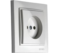 1-я розетка MONO ELECTRIC Despina, без земли, серебро 102-212122-116