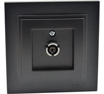 TV розетка MONO ELECTRIC Despina, оконечная, с экраном, графит 102-202005-138