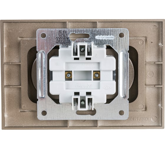 2-я розетка MONO ELECTRIC Despina, без земли, бронза 102-232305-121