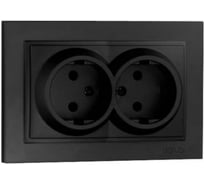 2-я розетка MONO ELECTRIC Despina, без земли, графит 102-202005-121