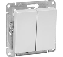 Механизм выключателя EKF Эпика двухклавишный, проходной, алюминий UP1-SWA-21