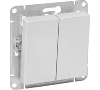 Механизм выключателя EKF Эпика двухклавишный, алюминий UP1-SWA-20