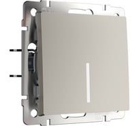 Выключатель одноклавишный с подсветкой Werkel W1210104 (дымчатый) a069448