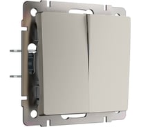 Выключатель двухклавишный Werkel W1220004 (дымчатый) a069452