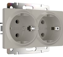 Розетка двойная с заземлением Werkel W1272004 (дымчатый) a069774