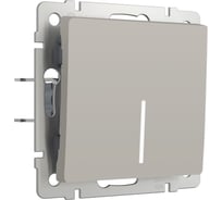 Выключатель одноклавишный проходной с подсветкой Werkel W1212104 (дымчатый) a069450