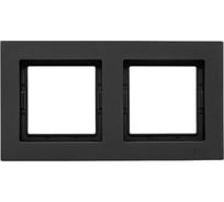 2-местная рамка EKF IP44, чёрная, пластик, Эпика UP1-FPB-02-44