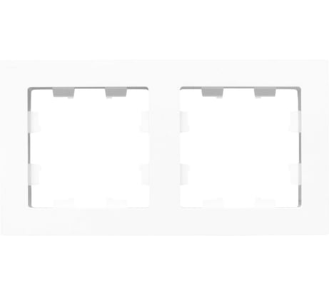 2-местная рамка EKF белая, пластик, Эпика UP1-FPW-02