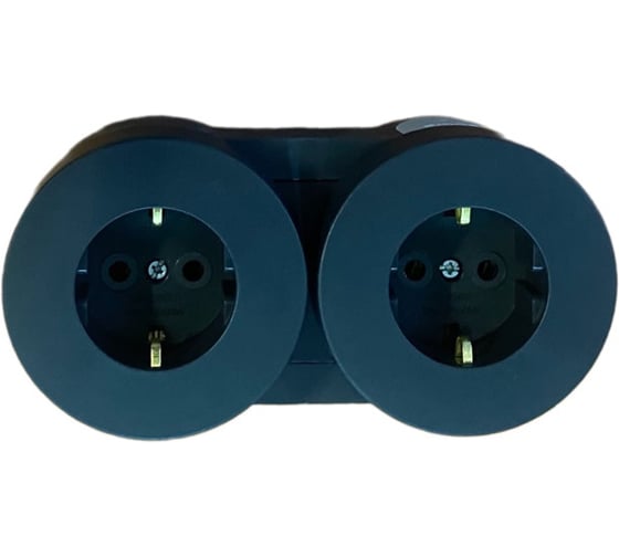 Розетка OVIVO 2 поста X-One с заземлением антрацит 406-250000-921