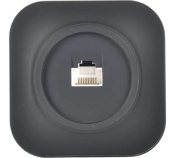 Розетка компьютерная IEK GLORY RJ45 кат.5E о/у РК10-ХЧм черный матовый EKH10-K02M