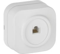 Розетка компьютерная IEK GLORY RJ45 кат.5E о/у РК10-ХБм белый матовый EKH10-K01M