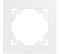 1-местная рамка STEKKER GFR00-7001-01 серия Катрин, стеклянная, белый 39517