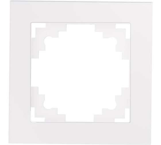 1-местная рамка STEKKER GFR00-7001-01 серия Катрин, стеклянная, белый 39517 1