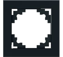 1-местная рамка STEKKER GFR00-7001-05, серия Катрин, стеклянная, черный 39518