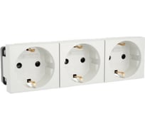 Розетка DKC 3-м ОП Viva 16А IP20 белая 45003