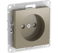 Розетка Systeme Electric ATLASDESIGN без заземления со шторками, 16А, мех., быстрозажим. клем., шампань ATN000549S