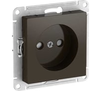 Розетка Systeme Electric ATLASDESIGN без заземления со шторками, 16А, мех., быстрозажим. клем.,мокко ATN000649S