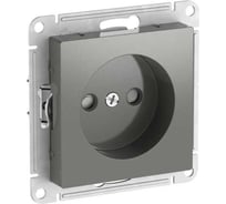 Розетка Systeme Electric ATLASDESIGN без заземления со шторками, 16А, мех., быстрозажим. клем., сталь ATN000949S