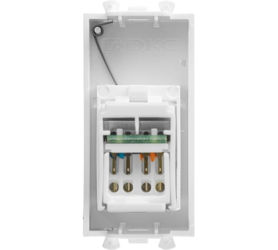 Компьютерная модульная розетка DKC 1 модуль Avanti "Белое облако" RJ-45 категории 6 4400291