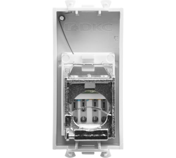 Компьютерная модульная розетка DKC 1 модуль Avanti "Белое облако" RJ-45 категории 5е экран 4400361